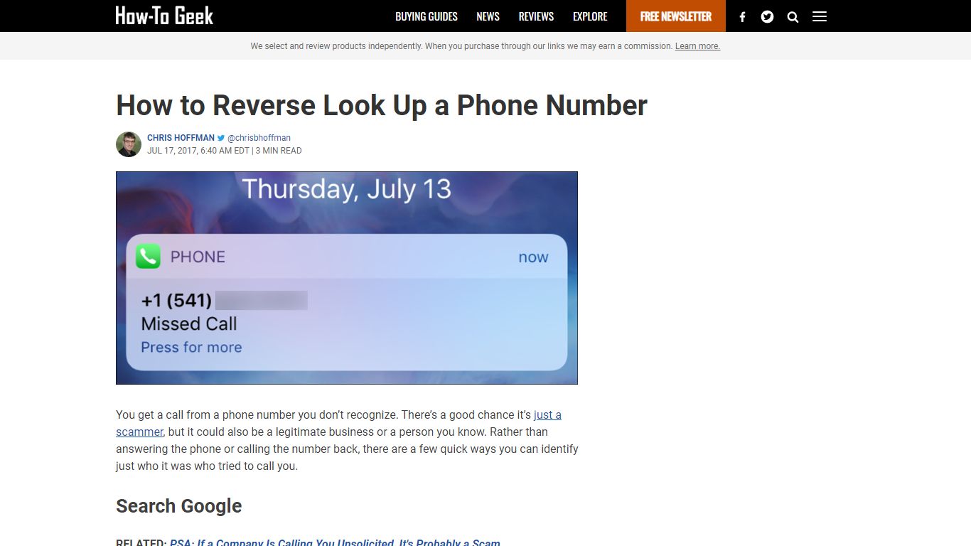 How to Reverse Look Up a Phone Number - How-To Geek